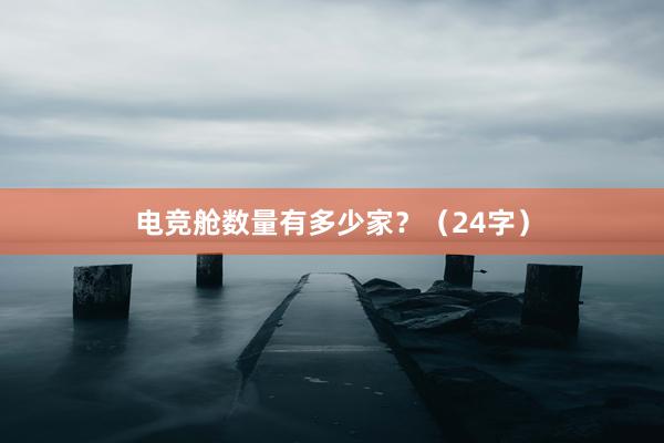 电竞舱数量有多少家？（24字）